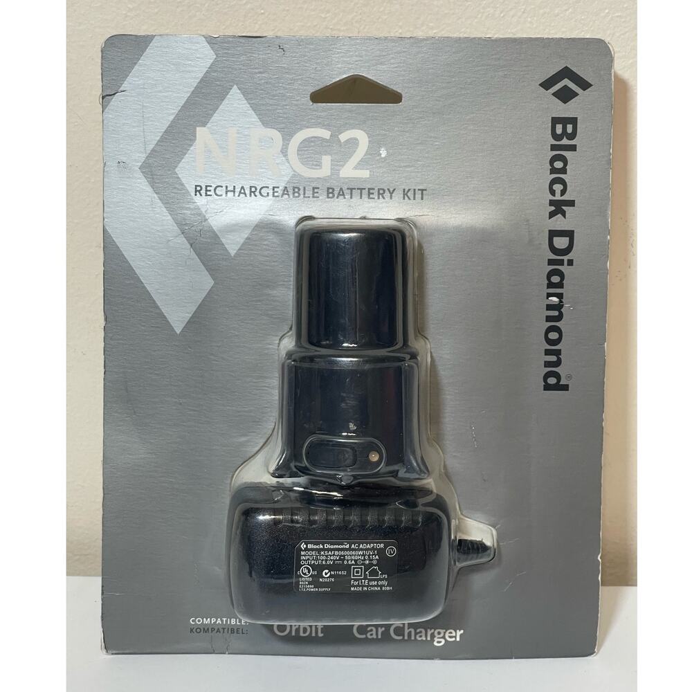 Orbit Black Diamond NRG2 Rechargeable Battery Kit Car Charger NWT